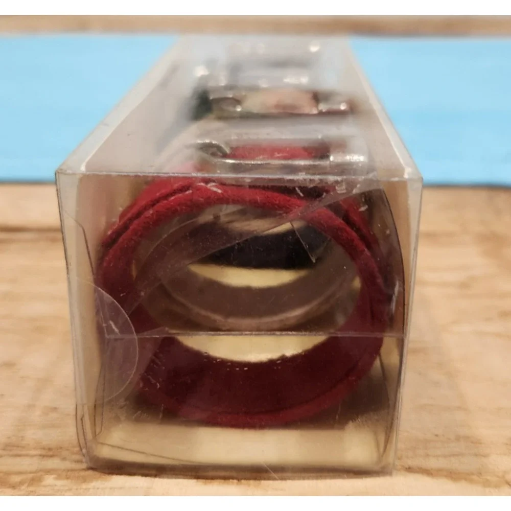 Pier 1 Imports Set Of Four Watch Band Themed Napkin Rings In Original Box